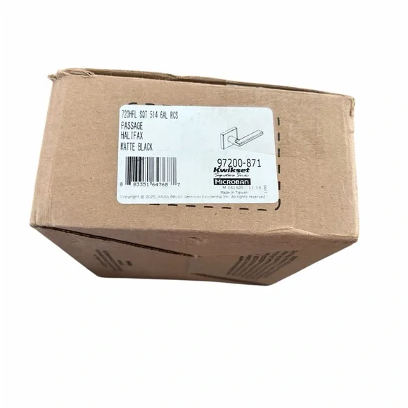 Halifax Passage Door Lever Set with Square Rose 720HFLSQT-514 NIB - Picture 9 of 10